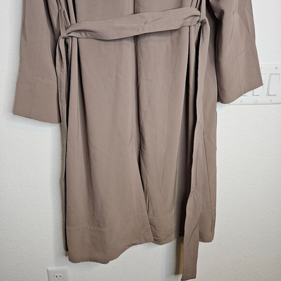 MM Lafleur lightweight wrap around overcoat, deep khaki, women's size medium - Picture 5 of 15